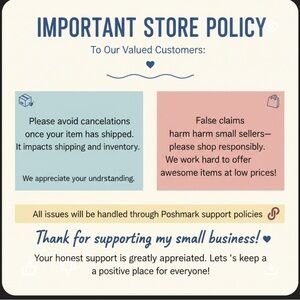 🚦Important Store Policy❤️